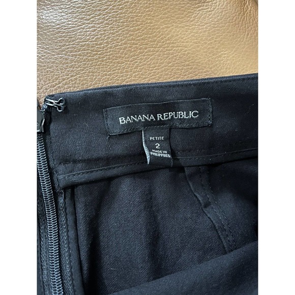 Banana Republic Black Pencil Career Wear Skirt Womens Size 2 Petite - Picture 4 of 4